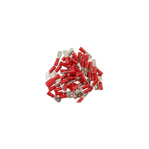 100 p Red Fully Insulated Red Spade Electrical Crimp Wire Cable Connectors Connector Terminal