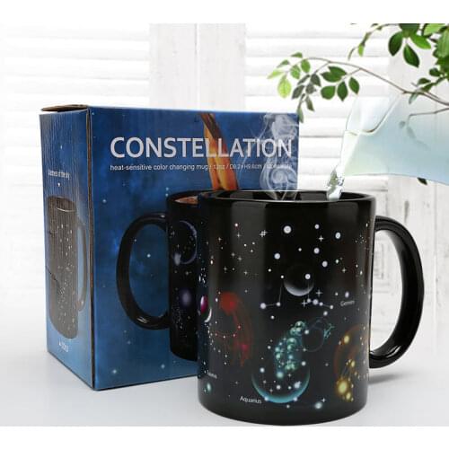 Twelve Constellation Modern Creative Color Changing Ceramic Cup Christmas Mug Coffee Cup CN(Origin) CE / EU Eco-Friendly