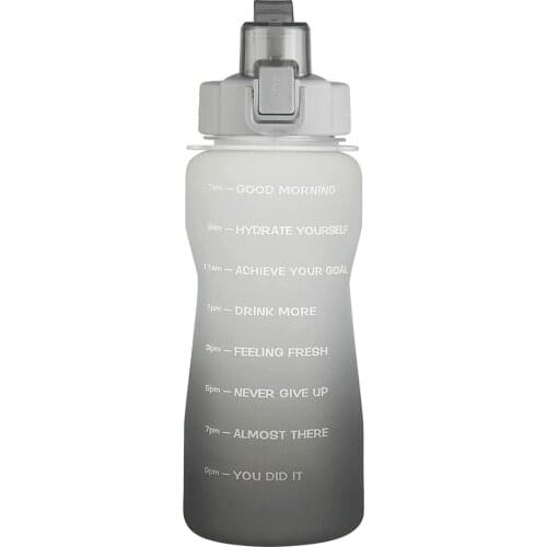 2L 64OZ 3.8L 128OZ Motivational Water Bottle With Time Marker Flip-Flop BPA Free Portable Sports Phone Stand GYM Jug