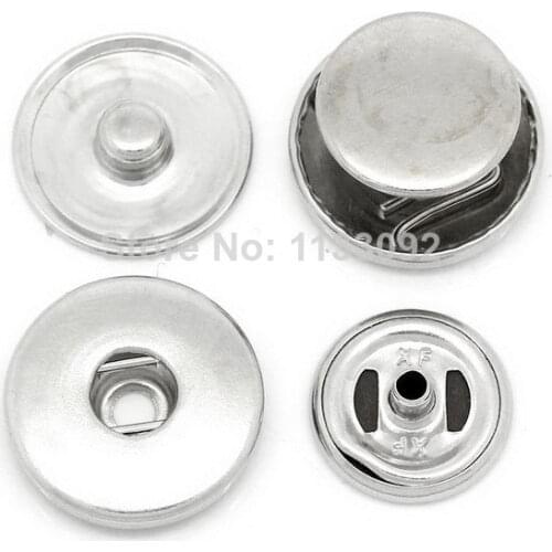 200sets/lot (1set= cap+socket+stud) wholesale Diy 18mm Button Snap Jewelry Copper Button Charm Base Findings Free ePacket Ship