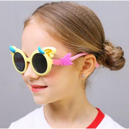 2021 Vintage Kids Boys Girls Sunglasses Uv400 Ergonomic Anti-slip Polaroid Sun Glasses For Summer Очки Декоративные Sunglasses