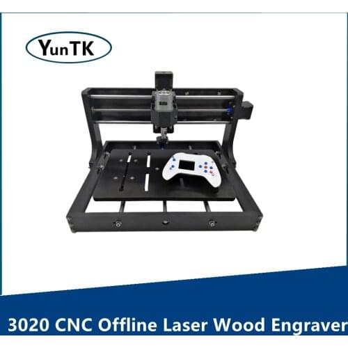 3020 CNC Offline Laser Wood Engraver DIY CNC Milling Router Machine Pcb Wood Router Controller GRBL, Craved in Metal