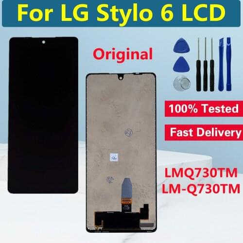 6.8" Original For LG Stylo 6 LCD Display Touch Screen Digitizer For LG Stylo 6 Q730 LMQ730TM LM-Q730TM LCD Screen Replacement