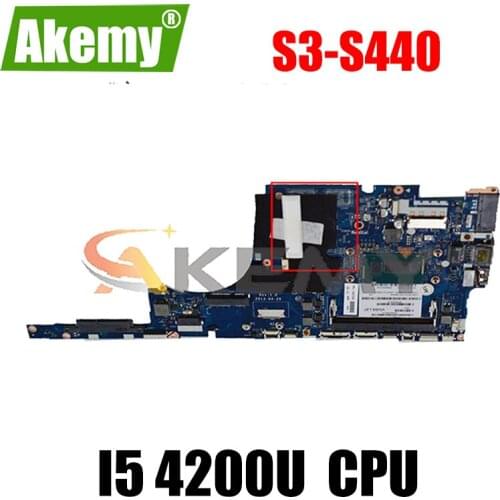 Akemy VIUS5 LA-9761P Is Suitable For Lenovo Thinkpad S3-S440 V4400U Laptop Motherboard CPU I5 4200U 100% Test Work