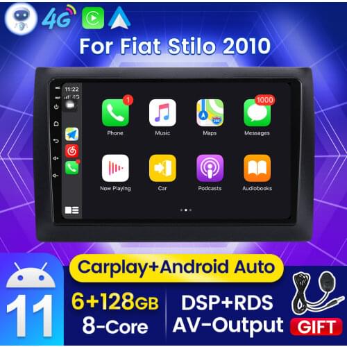 NaviFans Android11 WIFI 4G IPS Split Screen Car Radio for Fiat Stilo 2010 Multimedia GPS DVD Player Carplay Auto Stereo Receiver