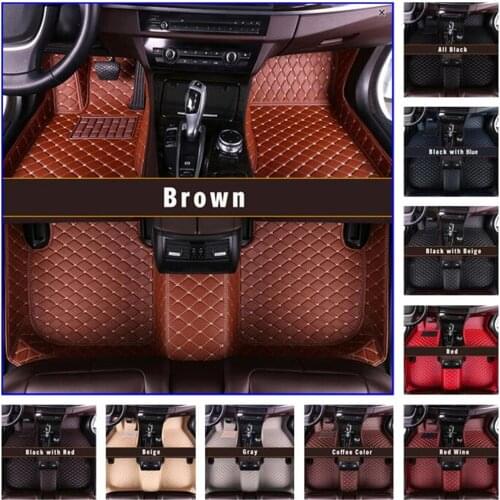 Custom Car Floor Mats For TOYOTA Camry Highlander Harrier Sequoia Corolla Land Cruiser Mark X Premio Car Foot Pads Accessories