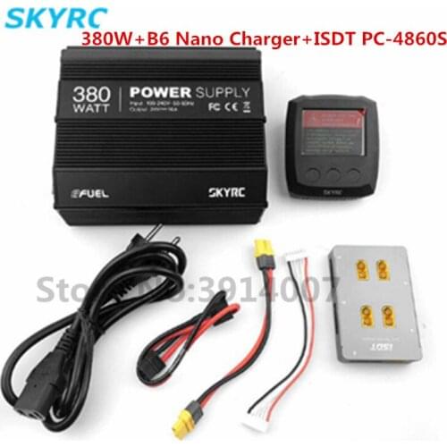 SKYRC 380W Power Supply 100-240V AC/DC 24V 16A RC Power Supply Adapter / SkrRC B6 Nano ISDT PC-4860 BG-8S Q6 Pro DC Charger
