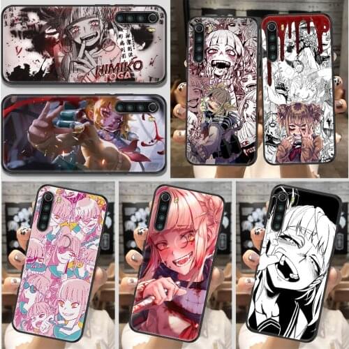 Anime Himiko Toga Phone Case For Xiaomi Redmi Note 7 8 9 10 7A 8T 9A 9T 9S 10S Pro black silicone waterproof pretty back