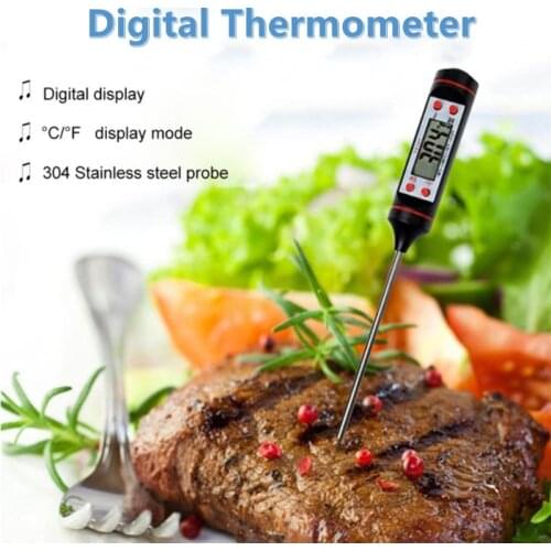 Digital Digital Thermometer Tool Meat Cooking Food Kitchen BBQ Probe Water Milk Oil Liquid Oven Sensor Meter Home Portable Tools