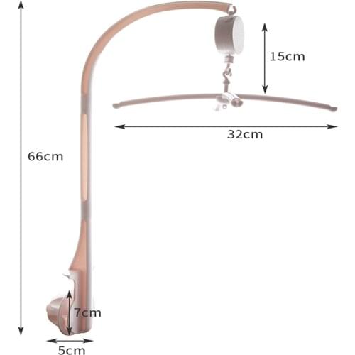 Infant White Rattles Bracket Set Baby Crib Mobile Bed Bell Clockwork Arm Bracket Projection Baby Toys Newborn Wool ball Holder