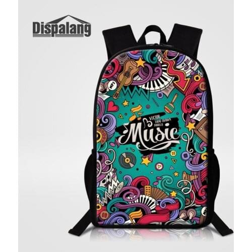Dispalang Cute Children School Bag for Girls&Boys Musical Note Prints School Bookbags In Primary School Backpacks Daily Rucksack