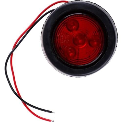Hot sale 1PC Red 4led 2.5 Inch 12V Trailer Taillight Round Led Trailer Tail Light Led Truck Rear Fog Light Auto Parts