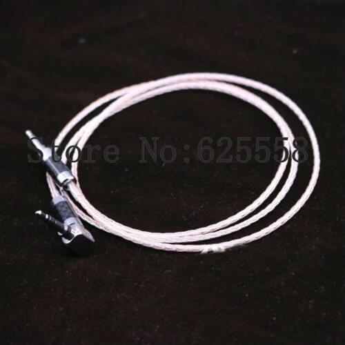 Copper and silver mixed braid 3.5MM Stereo Audio Cable headphone upgrade cable Right Angled Plug to straight plug