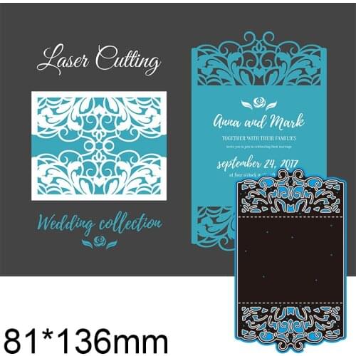 Metal Dies Wedding Collection Flower Hollow Card New Stencils DIY Scrap Booking Paper Cards Craft Making Decoration 81*136mm