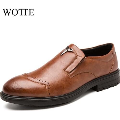 Men Shoes Leather Brown Comfort Brand Fashion Loafers Shoes Men Shoes Men Wedding Shoes Luxury Designer Shoes Men Zapatos Hombre