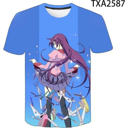 2020 New Monogatari Series T Shirt Men Women Children Cartoon Anime 3D Printed T-Shirt Short Sleeve Tees Casual Summer Tops