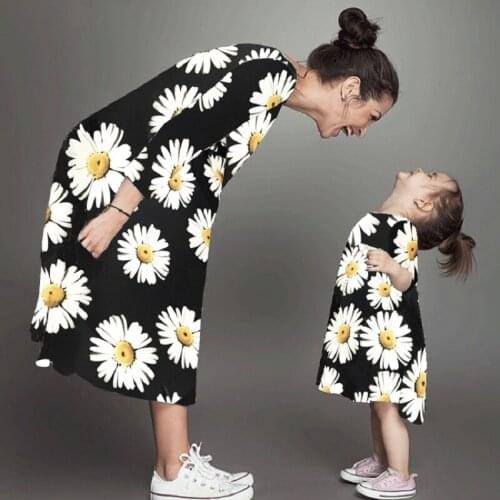 2020 new hot models mother and daughter dress spring and summer parent-child dress dress beach family matching clothes