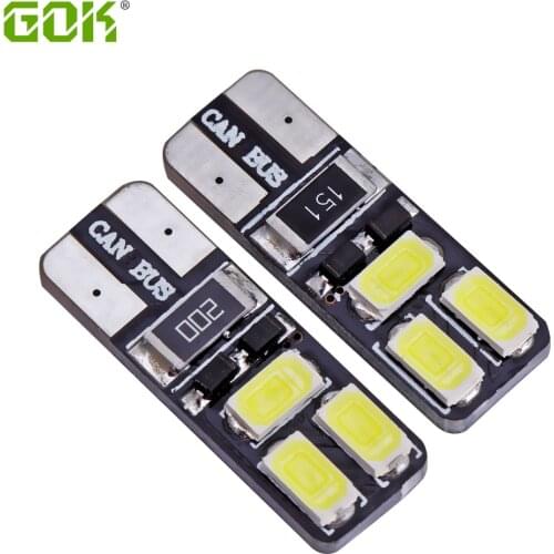 Wholesale Super Bright 100pcs/Lot T10 Canbus w5w led canbus T10 6smd led 5630 5730 car Light Canbus NO OBC ERROR White 12v