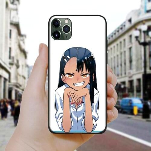 Please don't bully me nagatoro art Silicone Glass Phone Case Cover Shell For iPhone SE 6 6s 7 8 Plus X XR XS 11 12 Mini Pro Max