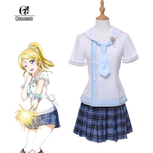 Rolecos Anime Love Live Cosplay Costumes Ayase Eli Cosplay Kousaka Honoka Costume Girl Sailor Uniforms Tojo Nozomi Nishikino
