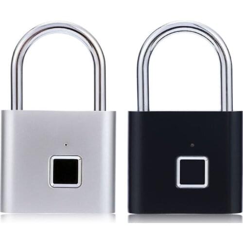 Smart Fingerprint Lock USB Charge Padlock Quick Unlock Metal Keyless Anti-theft Security Digital Lock for Door Luggage