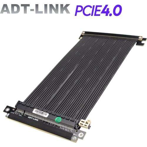 ADT Black PCIe 4.0 x16 Riser Cable RTX3090 Graphics Video Cards Gen4 Flexible Extension Cable High Speed PCI-E Risers For ITX A4