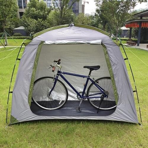 SAHOO Bike Tent 200x150x80cm Outdoor Bicycle Storage Shed Silver Coated Bike Shelter Foldable Bicycle Garden Tool Storage Tent