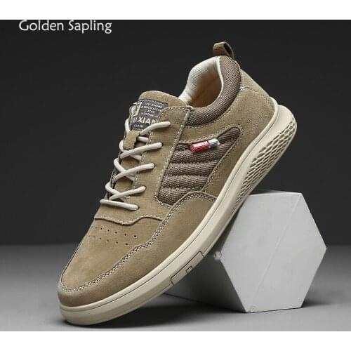 Golden Sapling Classic Mens Casual Shoes Fashion Genuine Leather Breathable Mesh Loafers Retro Leisure Flats Men Vintage Shoes