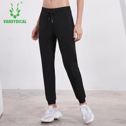 Vansydical Women Running Pants Sweatpants Sports Running Leggings Gym Yoga Pants Womens Slim Fit Zipper Pocket Workout Jogging