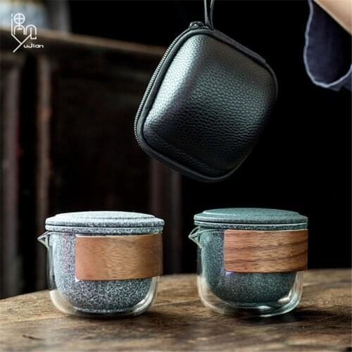 High grade Chinese Tea Travel Tea Set Kung Fu TeaSet Ceramic Portable Teapot Porcelain Teaset Gaiwan Tea Cups of Tea Ceremony