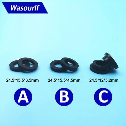 Wasourlf 2 Pieces Round Flat Gasket Chip Bathtub Thread Pipe Rubber Ring Hermetic Seal Water Shower Bathroom Faucet Accessory