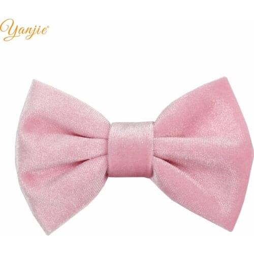 10pcs/lot 2020 4" Velvet Hair Bows Barrette Solid Soft Smooth Hair Clips For Women DIY Girls Hair Accessories Party Headband