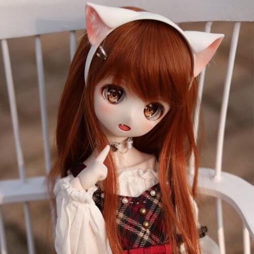1/3 1/4 BJD Doll Wig 60 CM Doll DIY Dress Up Cosplay Kawaii Cartoon Anime Roles Long Curls Hair Wig for BJD MD MDD Doll Toys