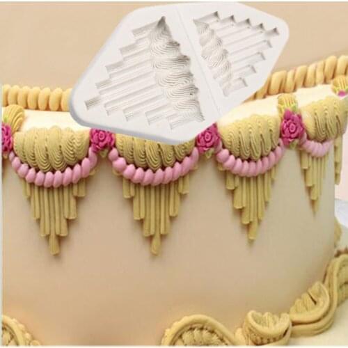 1pc Sugracraft Lace Mold Cake Border Decoration Lace for Fondant Wedding Cake Decorating Tools Bakeware