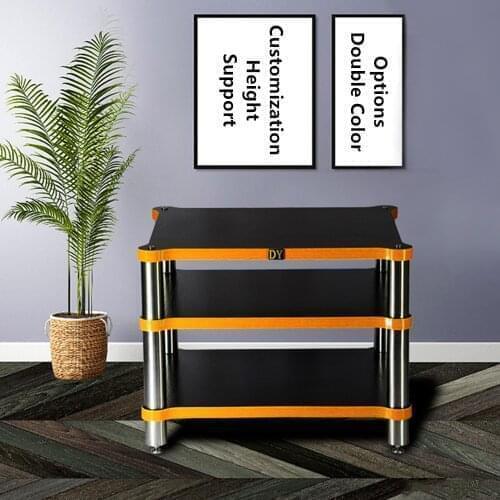 1Layer Solid Wood Hifi Amplifier Rack Cabinet Speaker Audio Equipment Rack Bracket Tripod Shock Nail