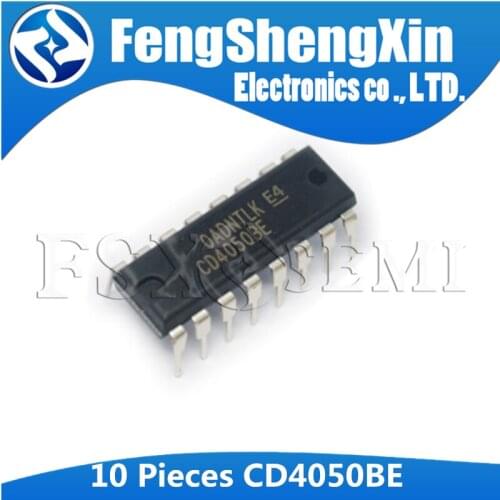 10pcs/lot CD4050BE DIP-16 CD4050 CMOS Hex Buffer Converters
