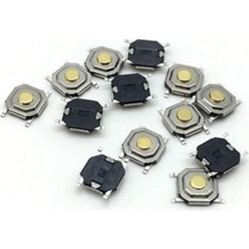 100pcs/lot 4*4*1.5 micro key switch 4X4X1.5MM 4pin copper head waterproof