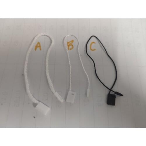 200-1000pcs Plastic Square Buckle Label Polyester Rope Clothing Tag Rope Clothes Lanyard Single Hand Wearing Rope Hanging Grain