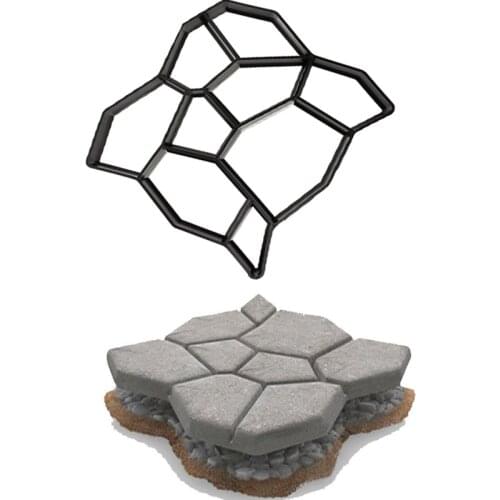 Concrete Molds Pavement Mold DIY Plastic Path Maker Mold Manually Paving Cement Brick Molds 50*50*4.4CM