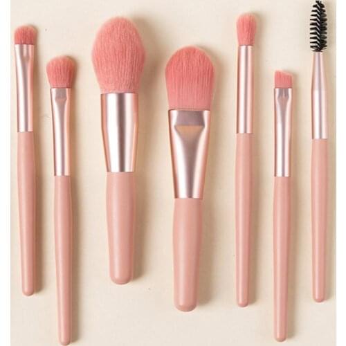 8 Pcs Makeup Brushes Set Portable Soft Eye Shadow Makeup Tool Set Eyebrow Brush Highlight Brush Shadow Brush Loose Paint New