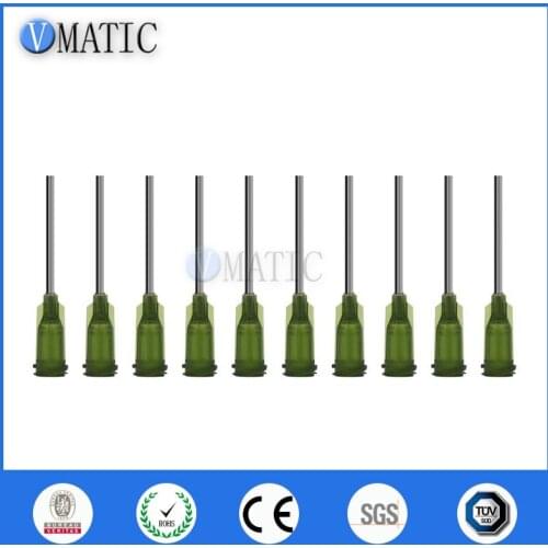 Free Shipping 100Pcs 14G Precision S.S. Dispense Tip With Pp Safety Lock Hub, 1" Tubing Length Glue Dispenser Needles