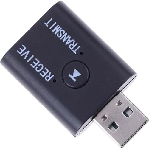Bluetooth 5.0 Usb Audio Transmitter Receiver Adapter 3.5mm For Tv Pc Car Aux