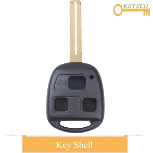 KEYECU Remote Control Car Key Shell Case Cover for Lexus RX300 ES300 RX330 RX350 RX400h RX450h, Fob 3 Buttons With TOY48 Blade