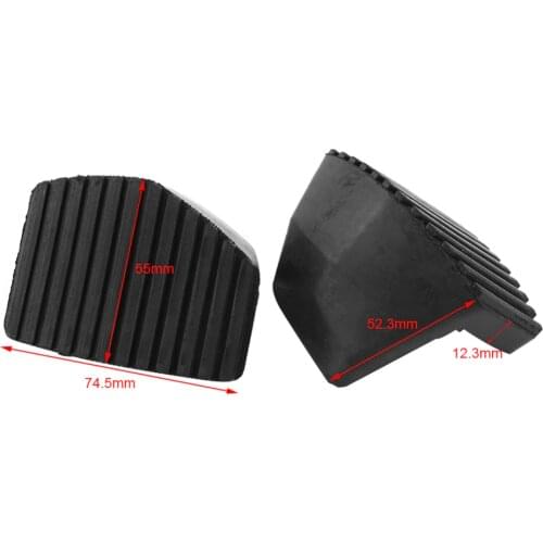 1 Pair Black Anti-skid surface design Clutch Brake Pedal Rubber Cover For Peugeot/Citroen 1007 207 208 301 C3 C4 307 308 508