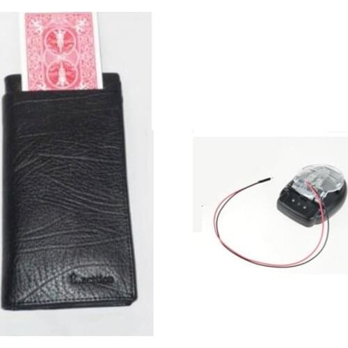 Electronic Wallet Card Exchanger Card Magic Tricks,Accessories,Stage Magic Props,Close Up,Mentalism,Illusions Magician Wallet