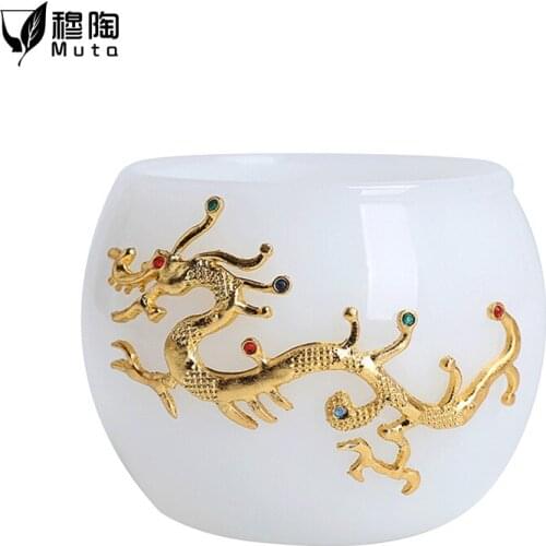 Porcelain teacup Chinese Handmade Ceramic Tea Set Teacup Master Cup Tea Bowl Drinkware portable Personal Single Cup teacups