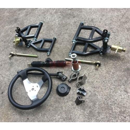 Go Karting Parts Front Square Tube Rocker Arm Hanging Horn Steering Steering Gear Box Shock Absorption