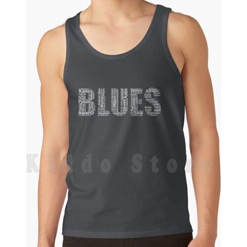 Blues Names Art Tank Tops Vest 100% Cotton Pl Werner Havertz Silva Pulisic