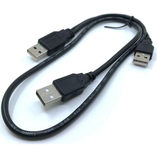 USB 2.0 A Type 3A Male HDD data power Y Cable For Mobile Hard Disk Drive HDD 70cm/0.7m/2ft