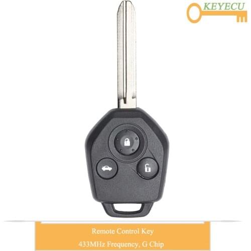 KEYECU Remote Control Car Key for Subaru Forester Impreza 2013 2014 2015 2016 2017, Fob 3 Buttons - 433MHz Frequency - G Chip